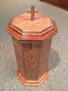 wooden stand with cross