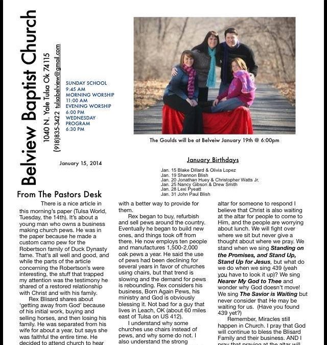 Kind Words from Belview Baptist Church