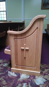 church furniture crosses on church pew ends in coney island