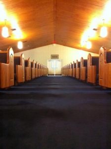 rows of church pews