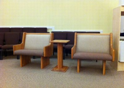 single seat church pew