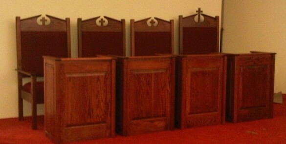 orthodox chairs raised panel kneelers