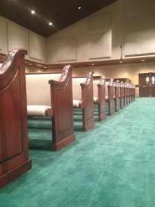 rows of church pews
