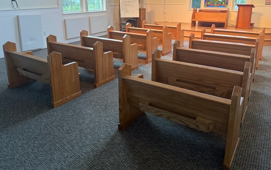 Backs of Kids Pews